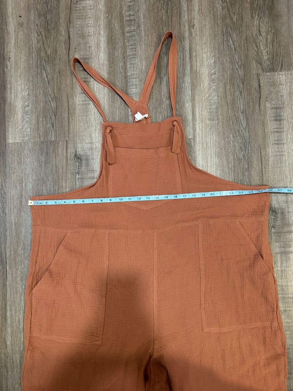 Boho Chic Gauze Cotton Rust Overalls NWT Women’s size XXL - Picture 11 of 12